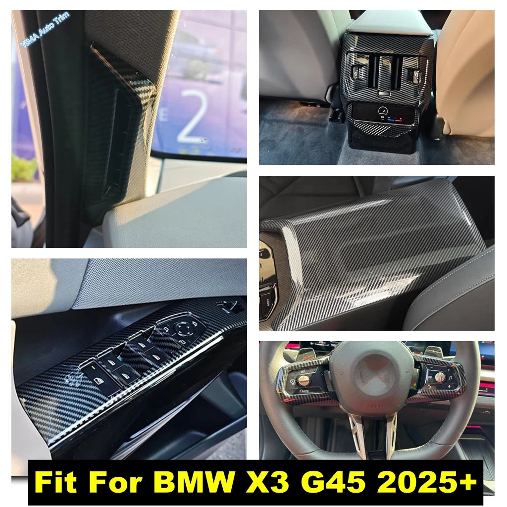 

Car Window Lift Button / Air AC Outlet Vent / Door Armrest / Steering Whee Decor Cover Trim Accessories For BMW X3 G45 2025 2026