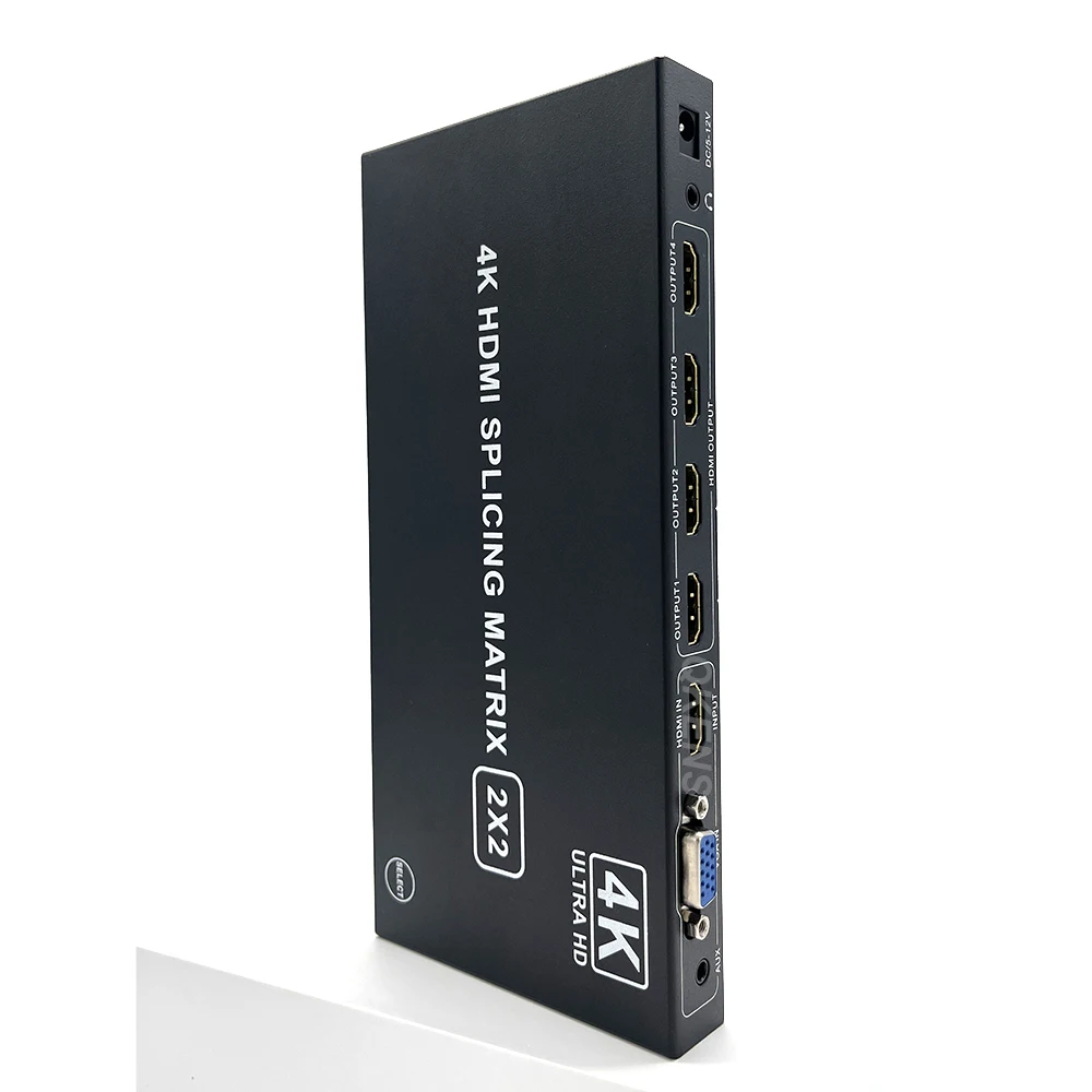 4k 2x2 HDMI Video Wall Controller 1080P VGA Splicing Matrix 1x2 1x3 1x4 2x1 3x1 4x1 Multi Screen Splicing Processor TV Splicer