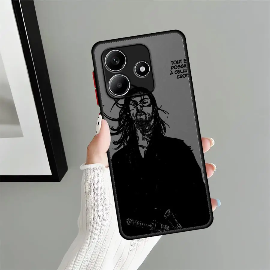 Funda Back Phone Cover Case for Xiaomi Redmi Note 14 10 13 Pro Plus A4 14C 13C 12 11 9S Japanese Comics Vaga-Bond Samurai