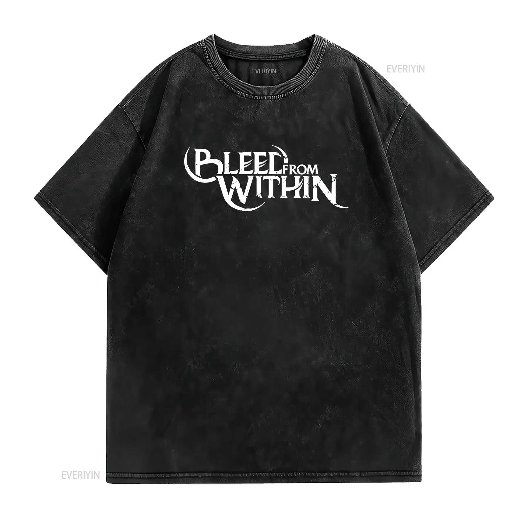 Bleed from within Band logo Classic T Shirt Full Size S 5XL vintage Washed homme Stretched streetwear Unisex Comfortable