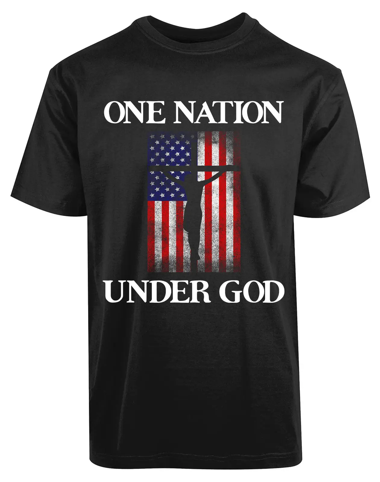 One Nation Under God. US Flag 2nd Amendment Patriotic Gift Mens T-Shirt. Summer Cotton Short Sleeve O-Neck Unisex T Shirt New