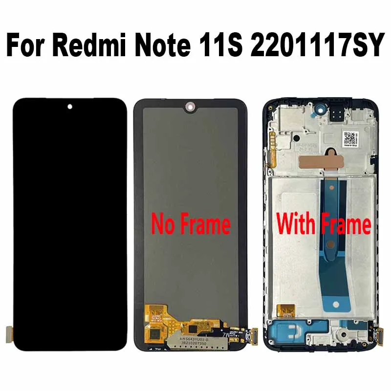 For Redmi Note 11S 2201117SY 2201117SG 2201117SI 2201117SL LCD Display Touch Screen Digitizer Assembly For Redmi Note 11S 4G