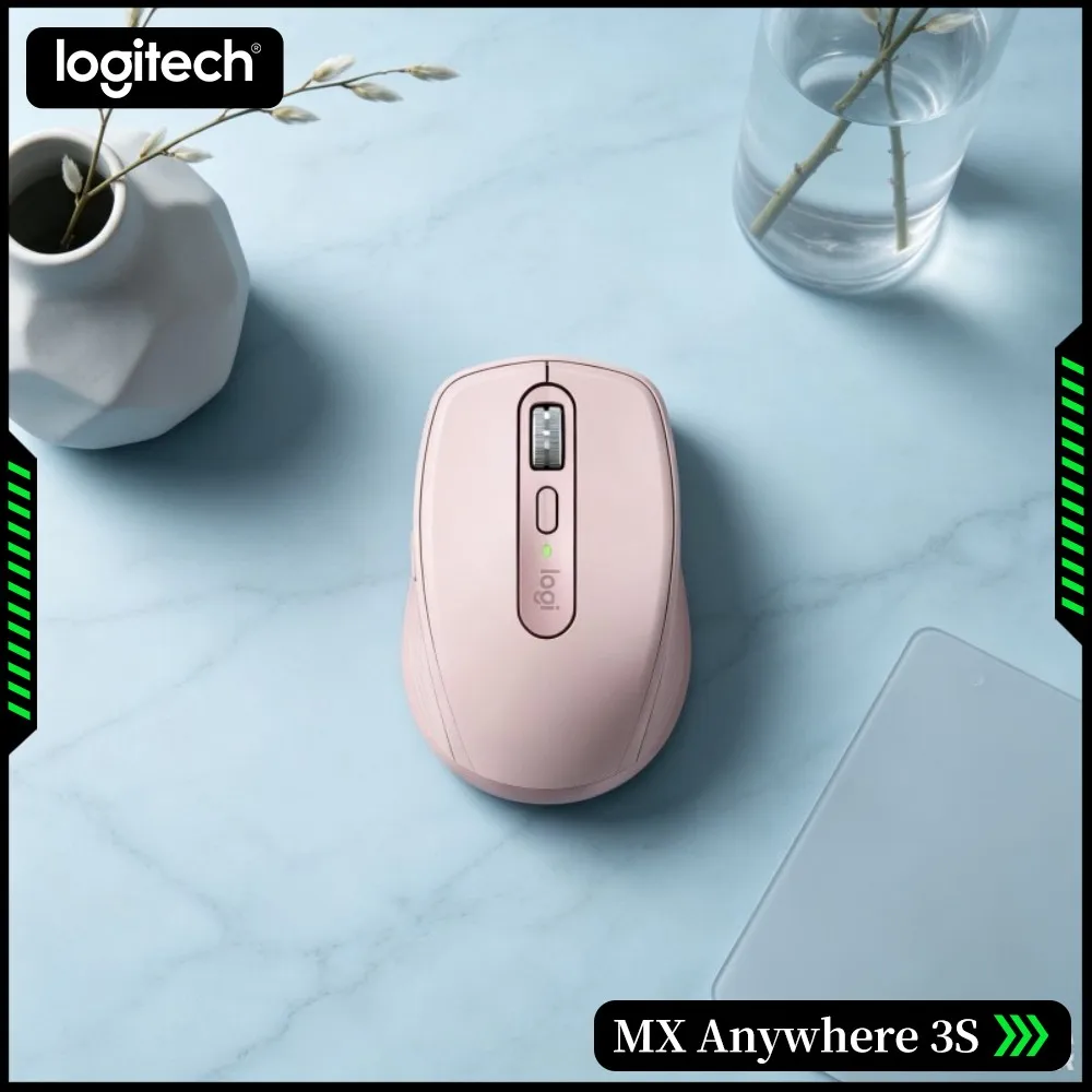 Durable MX Anywhere 3S Mouse - 8000 DPI, Hyper-Scroll, Anti-Slip Grip, Perfect For Park Stream Workspace & Home Desk Station