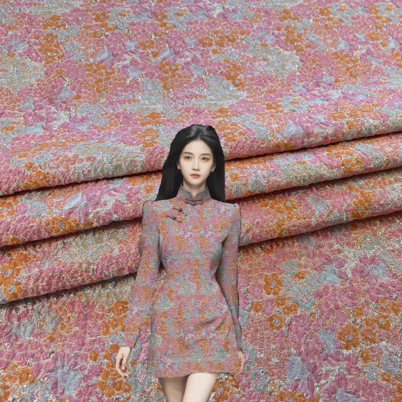 

Fashion Gold Wire Jacquard Dress Fabric Dress Performance Suits Jacket Three-dimensional Designer High-end DIY Sewing Material