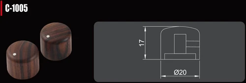Imagen 2 del producto Perilla de potenciómetro Kaynes de palisandro rojo marrón diámetro interior 6MM para accesorios de bajo de guitarra eléctrica