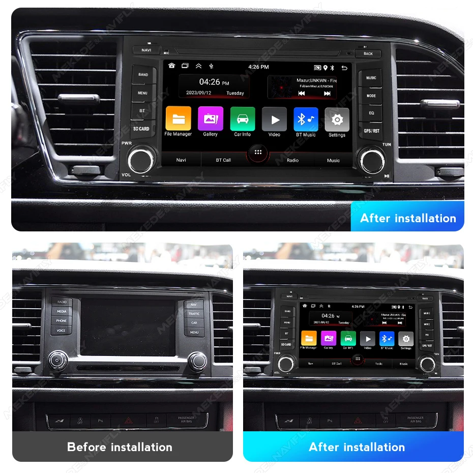 For Seat Leon MK3 5F 2012 - 2018 Android 15 Carplay 64G Car Radio GPS Navigation Central Multimedia Intelligent car audio system