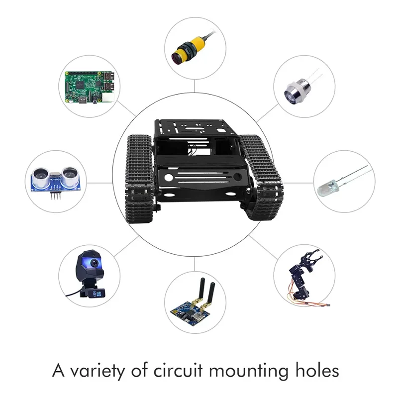 Obrázek 5: Chytrý robot auto komora podvozek aluminium slitina velký platforma s 2WD motors pro arduino/raspberry pi DIY souprava daleký ovládání robot