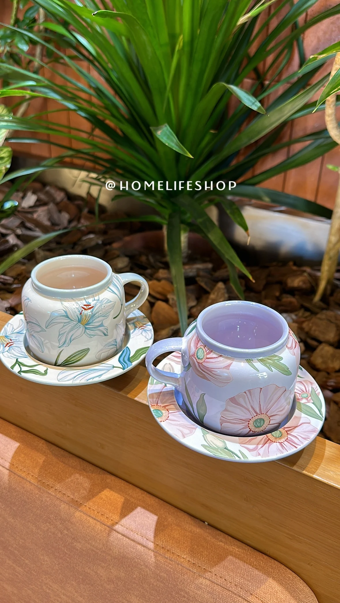 Spring Stamp Album | High-temperature porcelain lily cups and saucers 260ml.