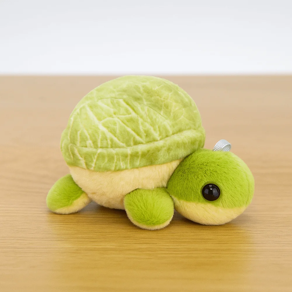 الخضار الملمس بورتل المفاتيح الكرتون القطن السلحفاة حلقة رئيسية الحيوان لينة الخضراء السلحفاة حلقة رئيسية هدية الكريسماس #3
