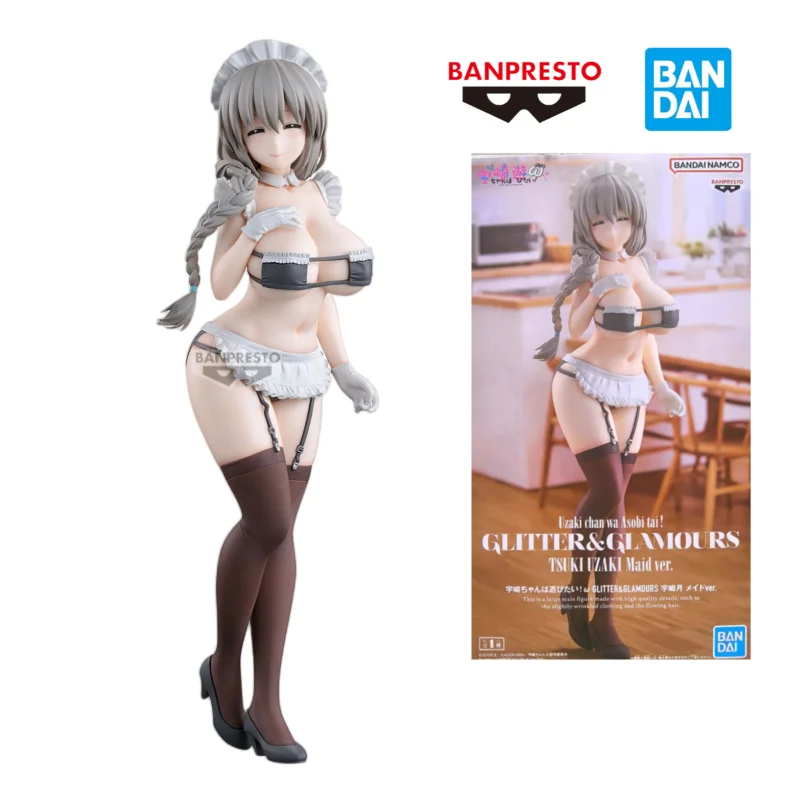 

В наличии Оригинальный BANDAI BANPRESTO GLITTER & GLAMOURS Uraki Chan Wa Asobi Tai! Uzaki Tsuki Maid Ver Коллекция моделей аниме-фигурок