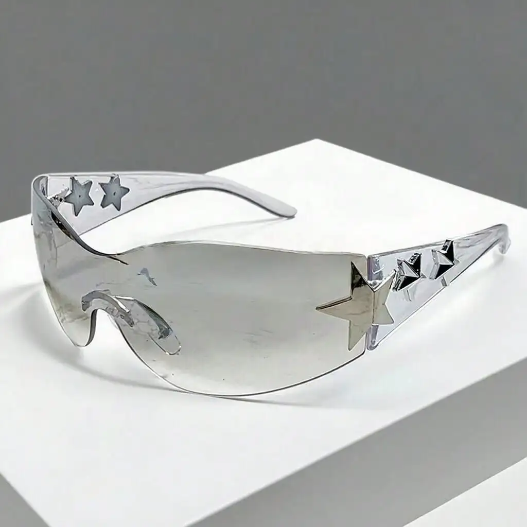 1Pc Y2K Large Frame Multicolor Sunglasses Boho Sport Eyewear Women Summer Travel Beach Party Christmas Fashion Accessories