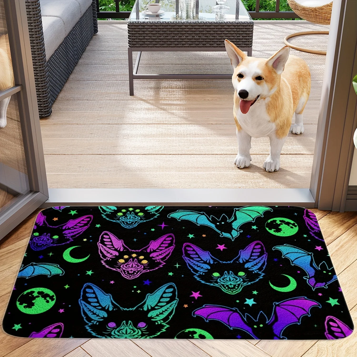 [High-Grade Flannel + 0.43 inch Thick + Non-Slip Backing + Weight Greater Than 1.1 LB Per Square Meter] 1pc of Starry Sky Carp