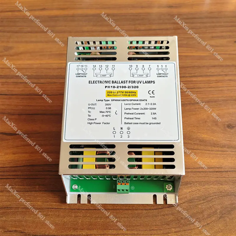 Balastro UV PH9-2100-320 para Lámpara Germicida Ultravioleta, 320W, para Tratamiento de Agua en Tuberías, Desinfección