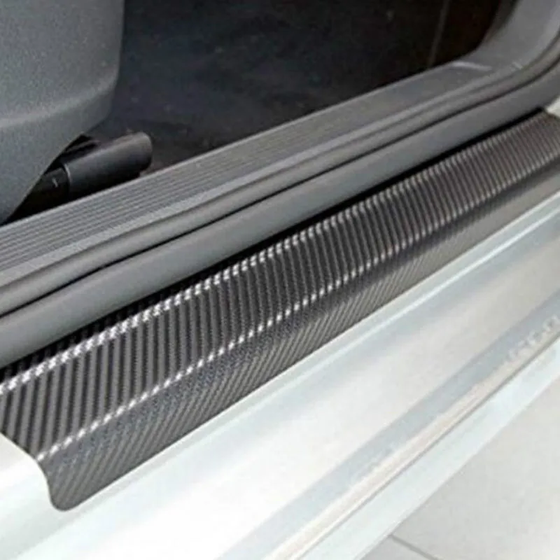 3D Carbon Fiber Car Door Sill Protector Stickers for Volkswagen VW Golf 4 6 7 GTI Tiguan Passat B5 B6 B7 CC Jetta MK5 Polo