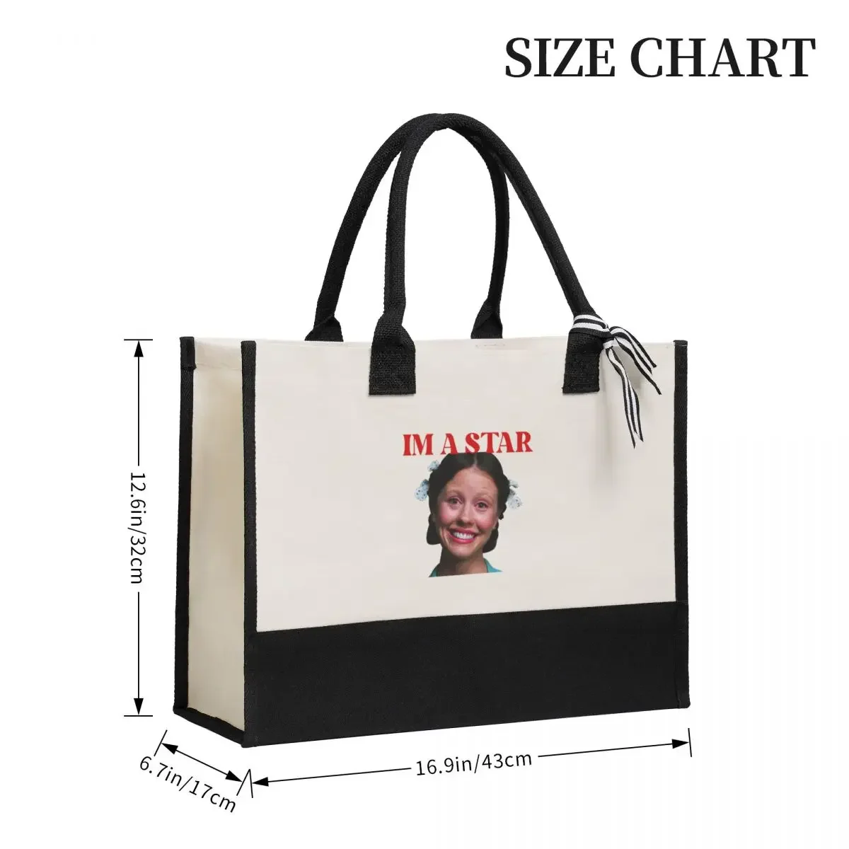 Canvas Gift Shopping Bag PEARL IM A Canvas Large Capacity Bag Customizable Quality Gifts