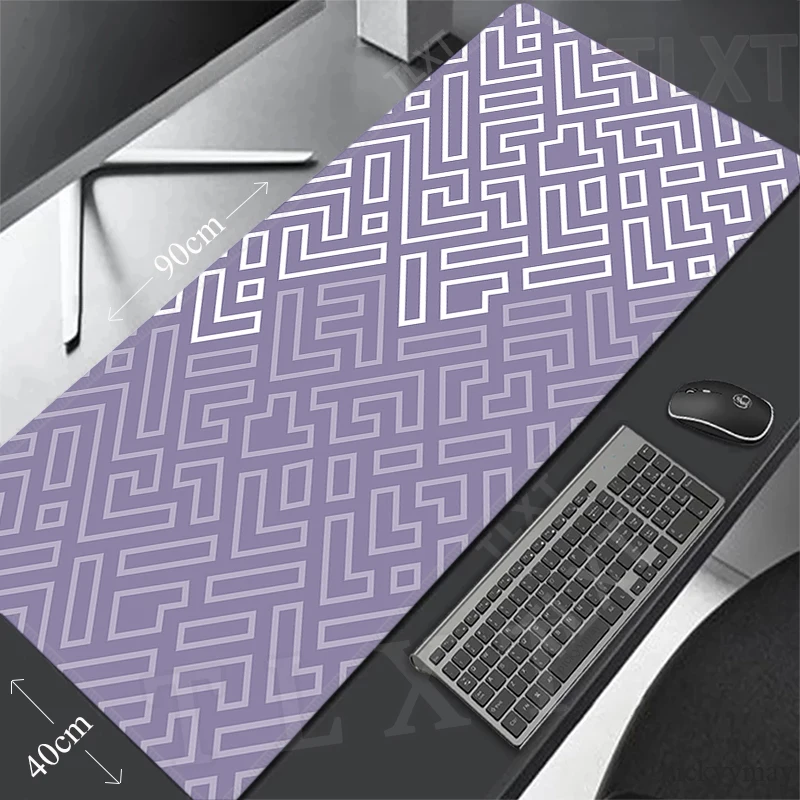 

Geometric Large Mousepad Gamer Mousepads Keyboard Mat Black Desk Rug 120x55cm Pc HD Desk Mats Company Mouse Pad For Office