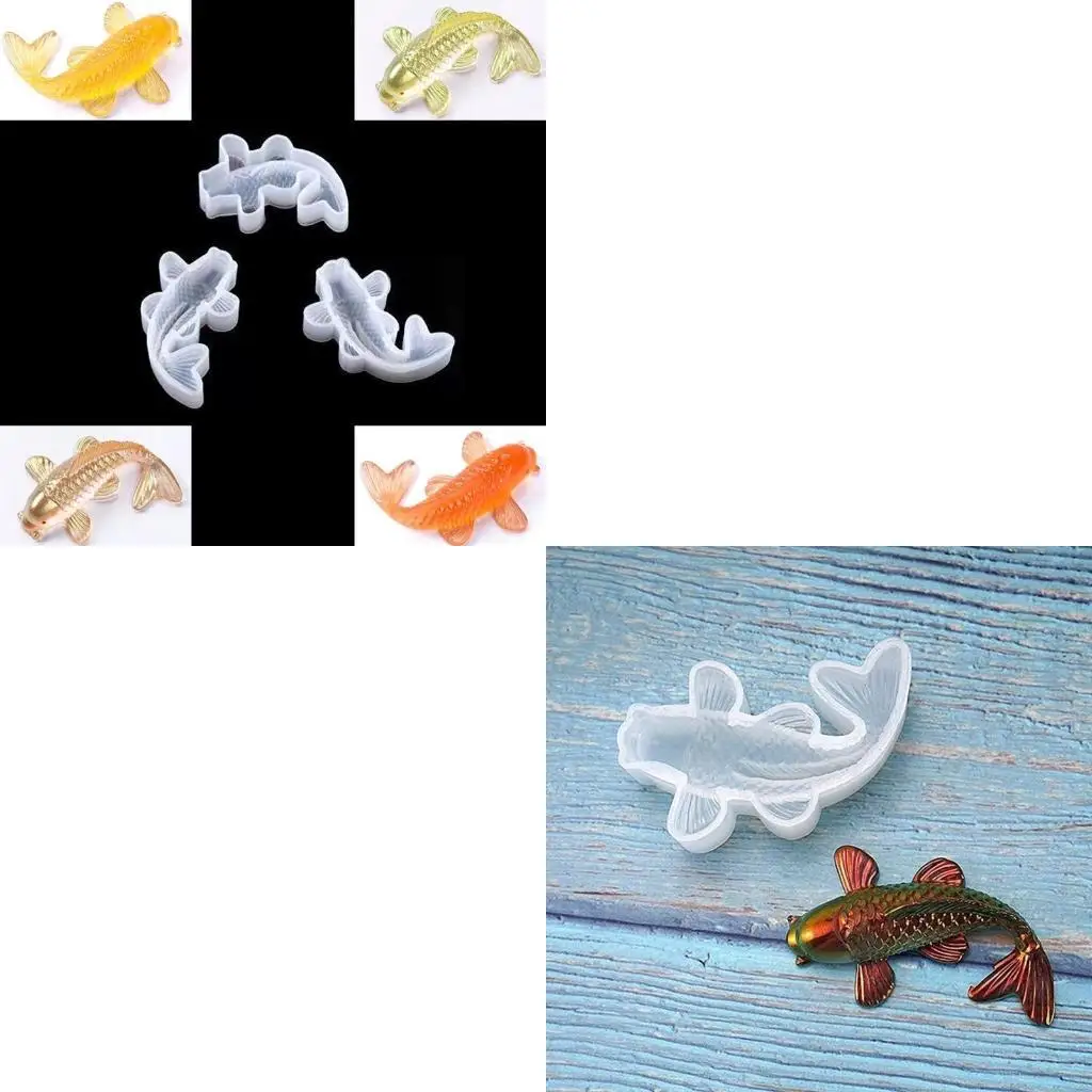 195C 3 Pcs Mirror Three-dimensional Ornaments UV Crystal Epoxy Mold Soap Wax Plaster Resin Silicone Mould DIY