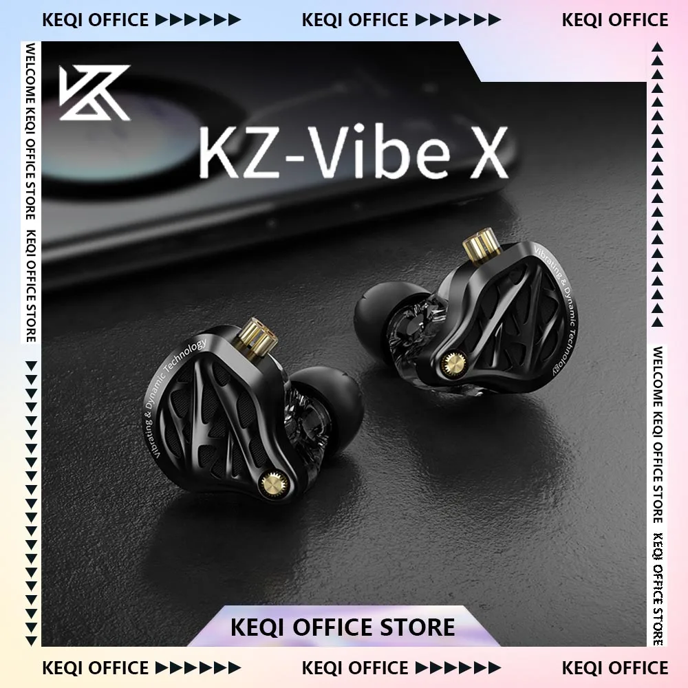 

KZ Vibe X Earphone Low Frequency Vibration Earbuds HiFi Deep Bass Headset Stereo Sound In-Ear Earphones For Music Gaming Custom