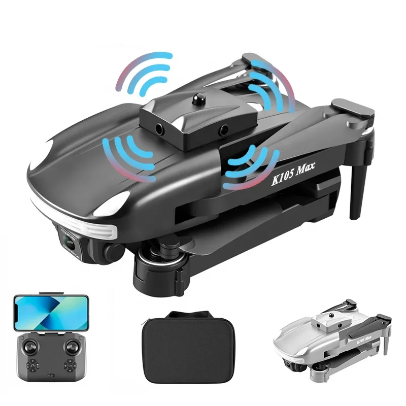 

New K105 Max Drone 4K HD Dual Camera Obstacle Avoidance WiFi Fpv Foldable Quadcopter Toys Drones Children RC Dron VS E58 E99 K3