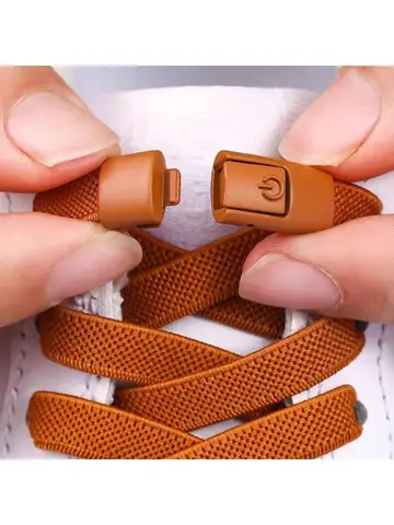 New Without Ties Elastic Laces No Tie Shoe Laces Press Lock Shoelaces Sneaker Kids Adult 8MM Widened Flat Shoelace for Shoes