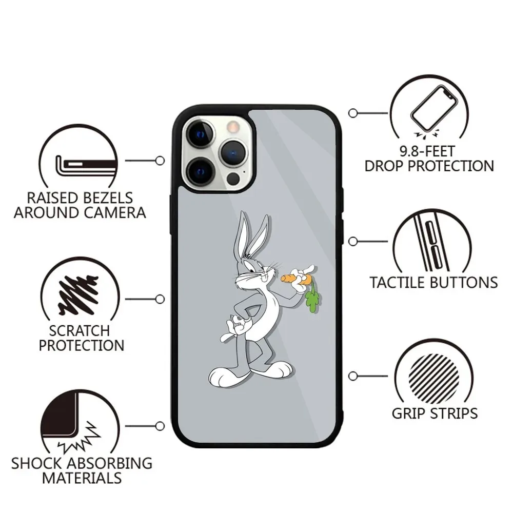 Bugs Cartoon B-BunnyS Phone Case For iPhone 15,14,13,12,11,Plus,Pro,Max Mini Magsafe Magnetic Wireless Charging