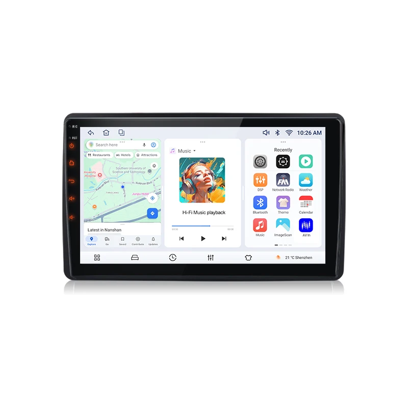 Bezprzewodowe radio samochodowe CarPlay Android Auto do Renault Duster Dacia Duster 2 2020-2022 2 DIN Multimedialne Stereo z wbudowanym wentylatorem chłodzącym Inteligentne systemy ekran dotykowy — 2