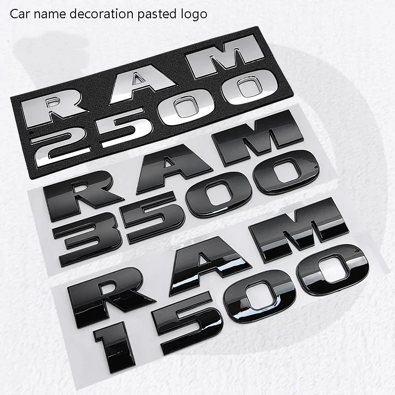 ABS Car Fender Emblem Stickers for Dodge RAM1500 RAM2500 RAM3500 RAM 1500 2500 3500 Logo Rear Trunk Badge Decals Accessories - view 2