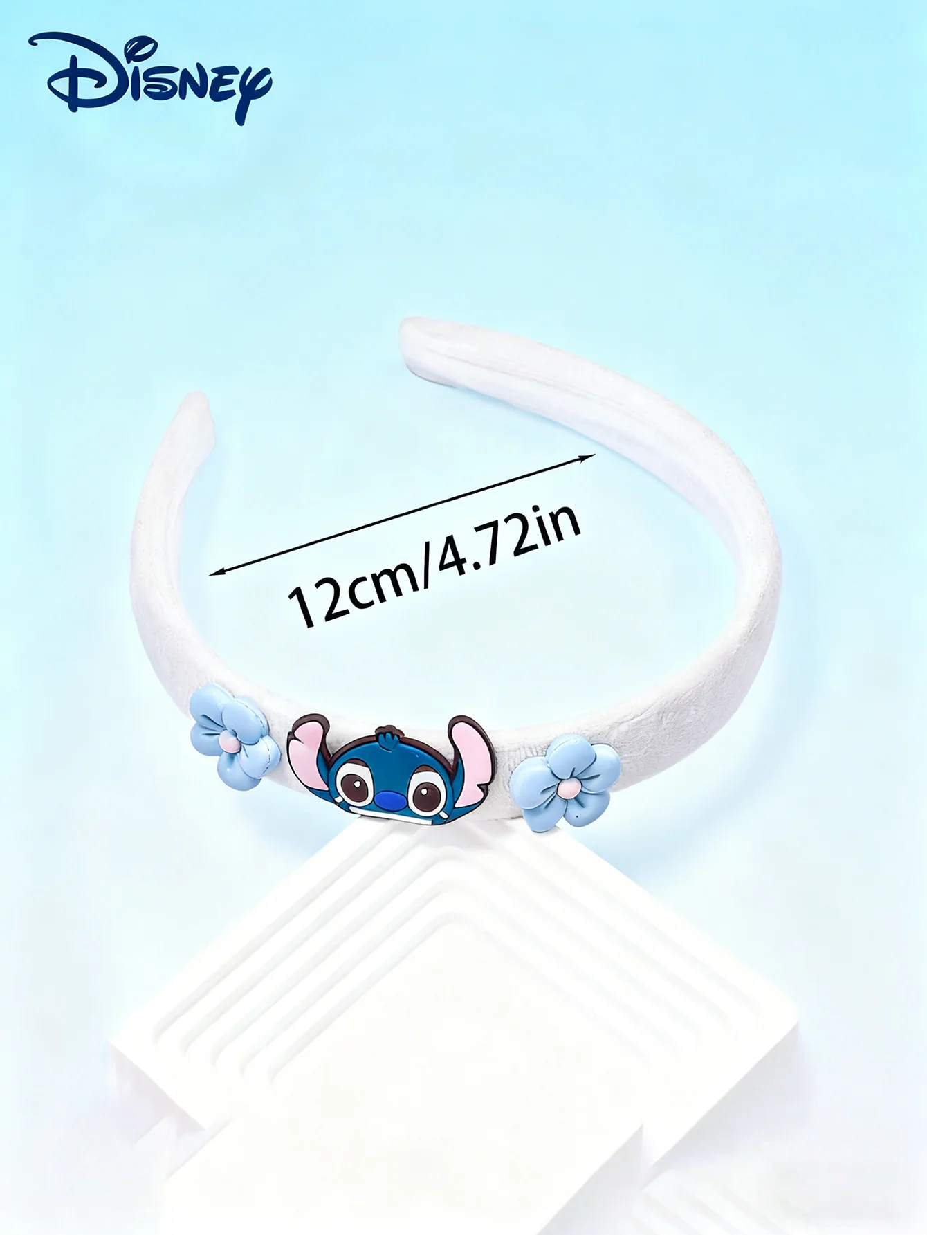 1 ربطة شعر من سلسلة ديزني ستيتش الناعمة ABS من القطيفة، إكسسوار شعر لطيف وعصري، مناسب للتصفيف