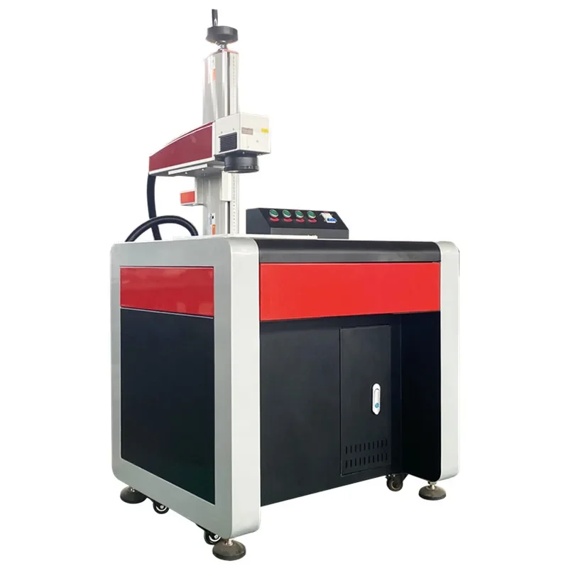 Hot Sale 20w 30w 50w 100w 3d Mini Portable Handheld Enclosed Fiber Laser Marking Machine With Rotary For Stainless Price