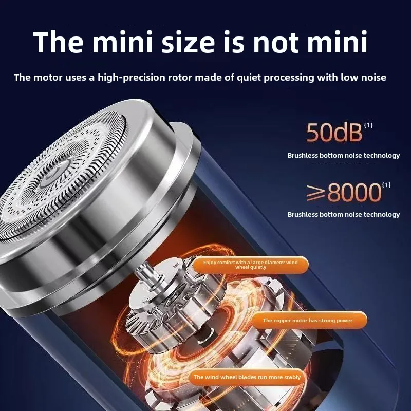 Men's electric shaver, portable rechargeable shaver, dry and wet dual-use shaver, facial shaving knife, car travel office shaver image 3