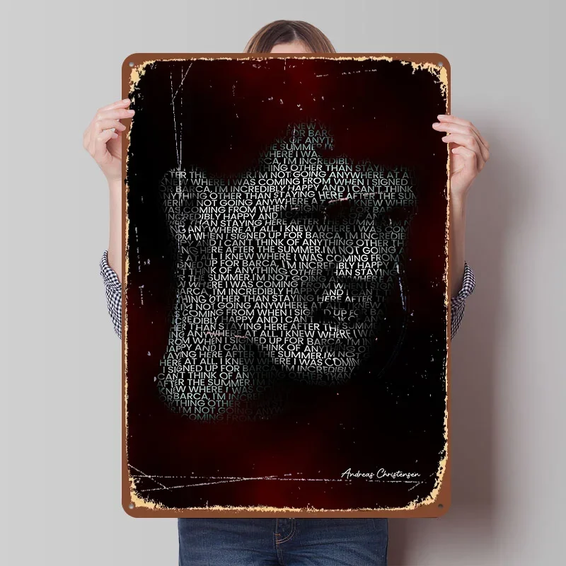 Andreas Christensen Red Mist Poster Customized Vintage Metal Signs Wall Art Retro Tin Plaque for Mancave Decoration At Home Room