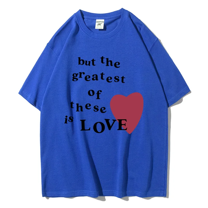 Bawełna 100% Ale największa z tych jest miłość T-shirty damskie Luźne oddychające graficzne t-shirty damskie ubrania topy