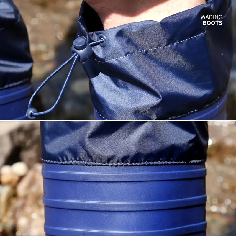 Stivali da pioggia da pesca con coulisse a tubo alto stivali da pioggia impermeabili in stile coreano da uomo e da donna