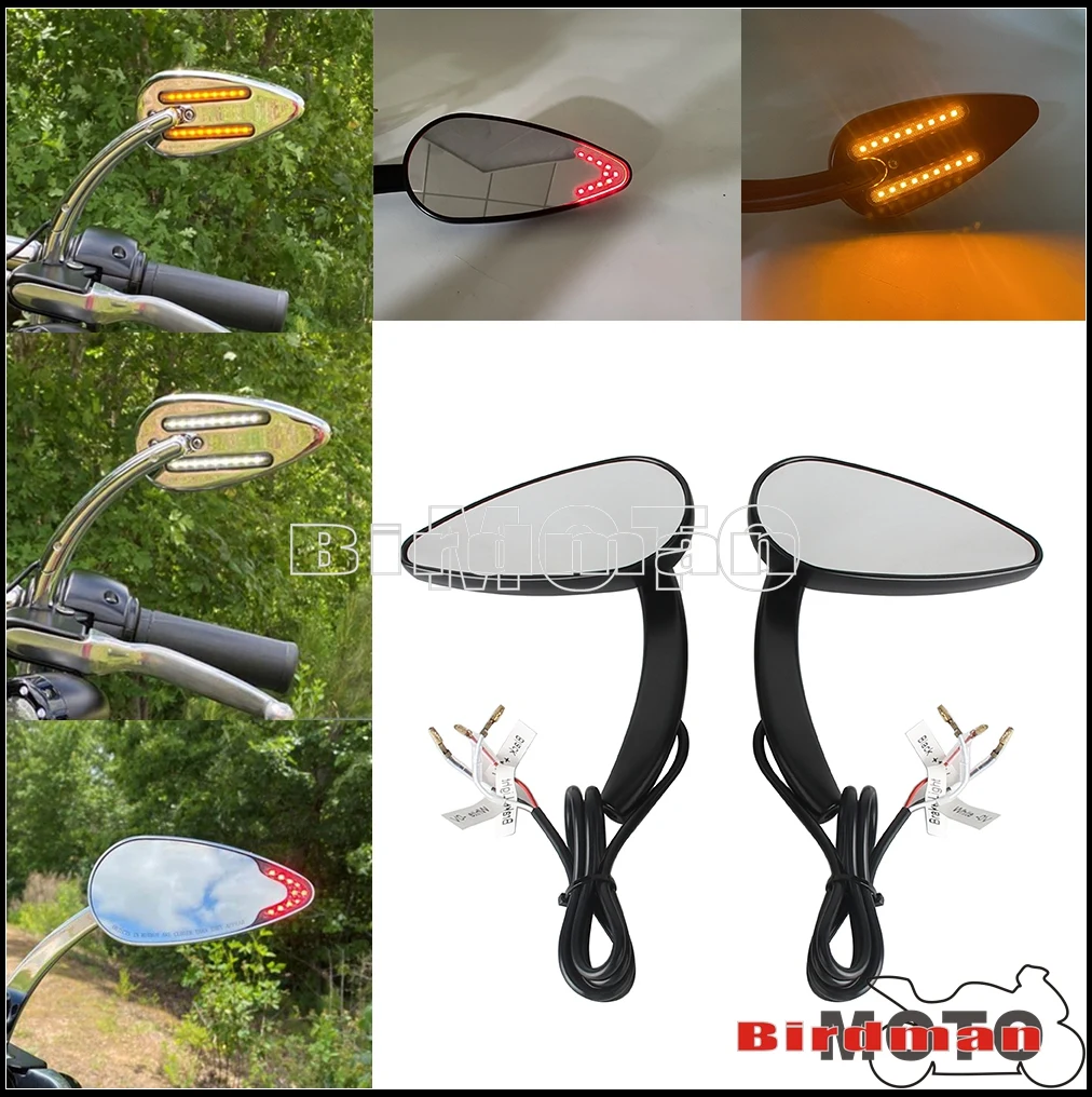 CNC Aluminum Mirrors Rearview Side Mirror With LED Light For Harley Pan America 1250 Special CVO RA1250SE RA1250S RA1250 21-2024