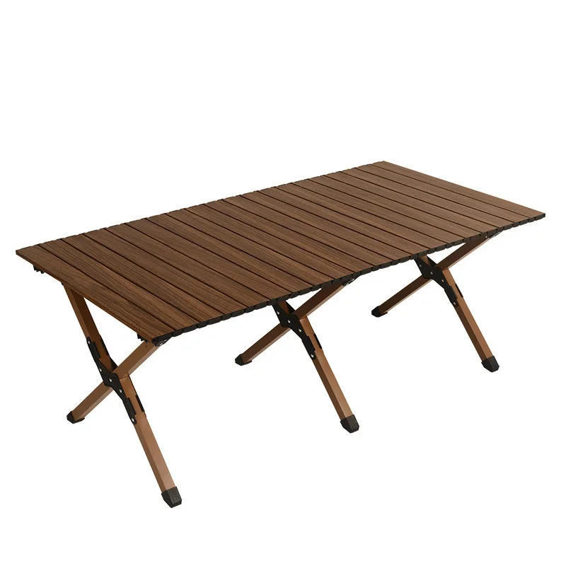 outdoor-portable-double-layer-folding-table-chair-set-wood-grain-for-camping-picnics-wholesale-egg-roll-table
