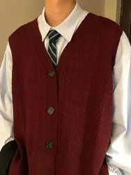Man Clothes Sleeveless Vest Knitted Sweaters for Men Buttons Cardigan Slit Red Waistcoat Large Big Size Knitwears X New in Tops