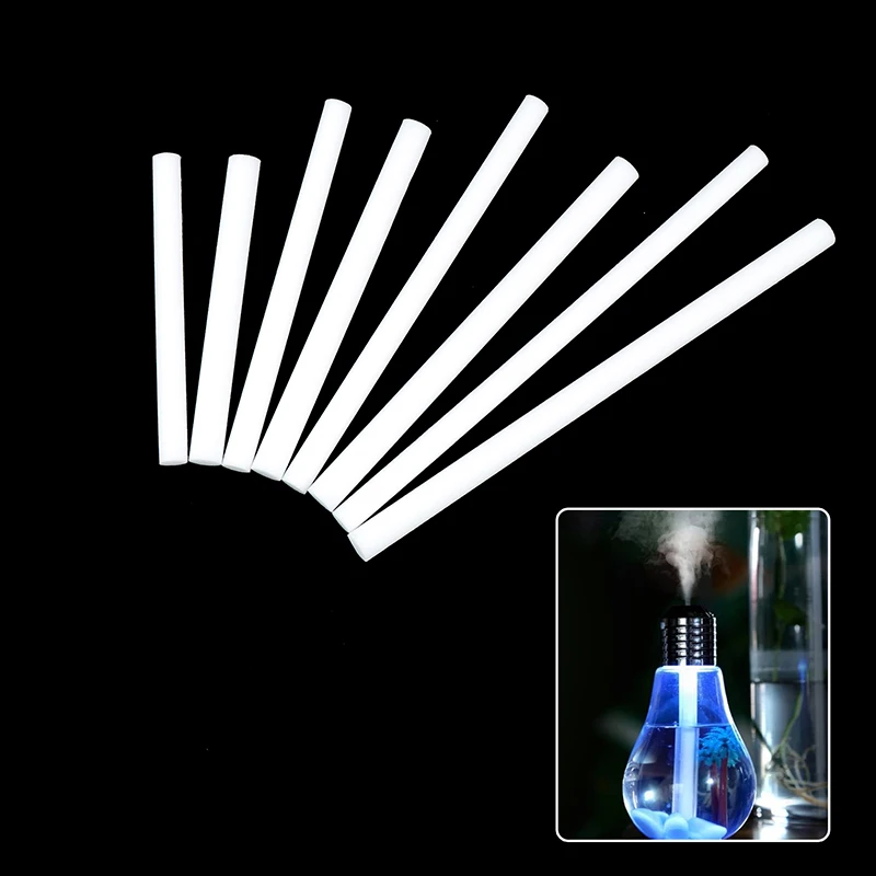 10Pcs White Fiber Cotton Wick Humidifier Filter Replacement Absorbent Sponge Stick Aroma Diffuser Home Fragrance Accessory