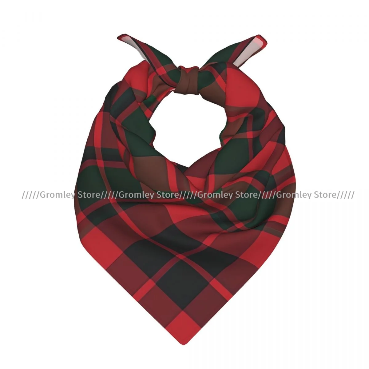 

Christmas Plaid Tartan Pattern Square Bandana Outdoor Sports Headwear Scarf