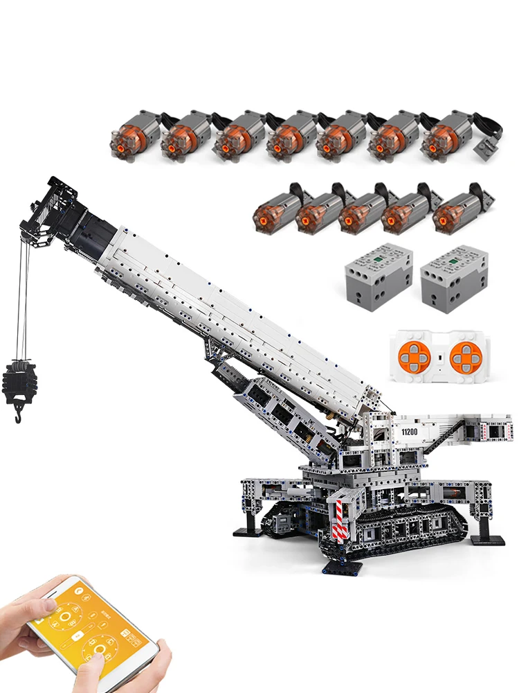 Mould King 17002 Technische Auto Speelgoed De MOC-10123 RC Gemotoriseerde Kraan Liebherr LTR 11200 Truck Model Bouwstenen Kindercadeaus - afbeelding 2