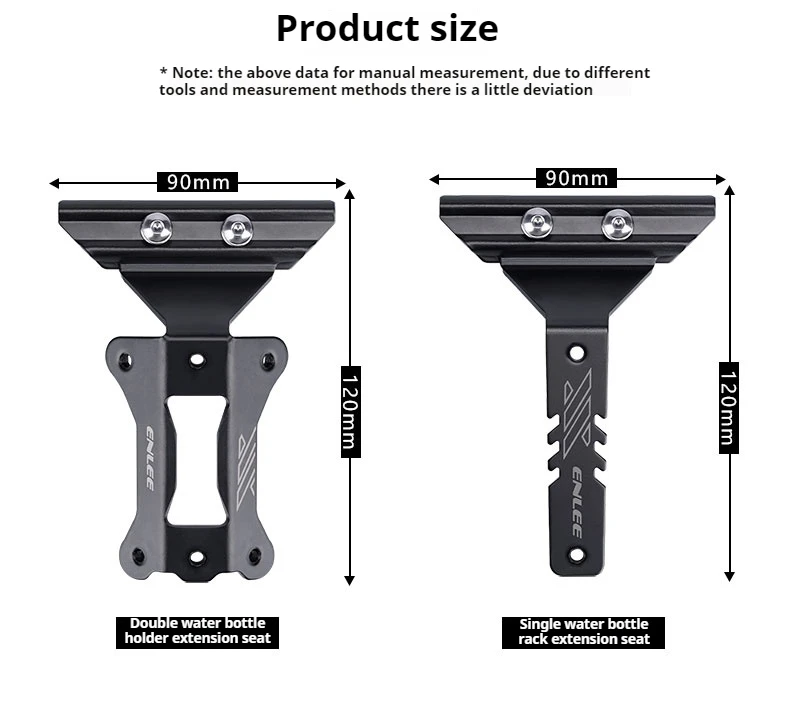 ENLEE Fahrrad Flaschenhalter Verlängerung Halterung Doppel Wasser Tasse Halter Konverter Sitzkissen Einstellung Adapter Verlängerung Halterung – Detail 4