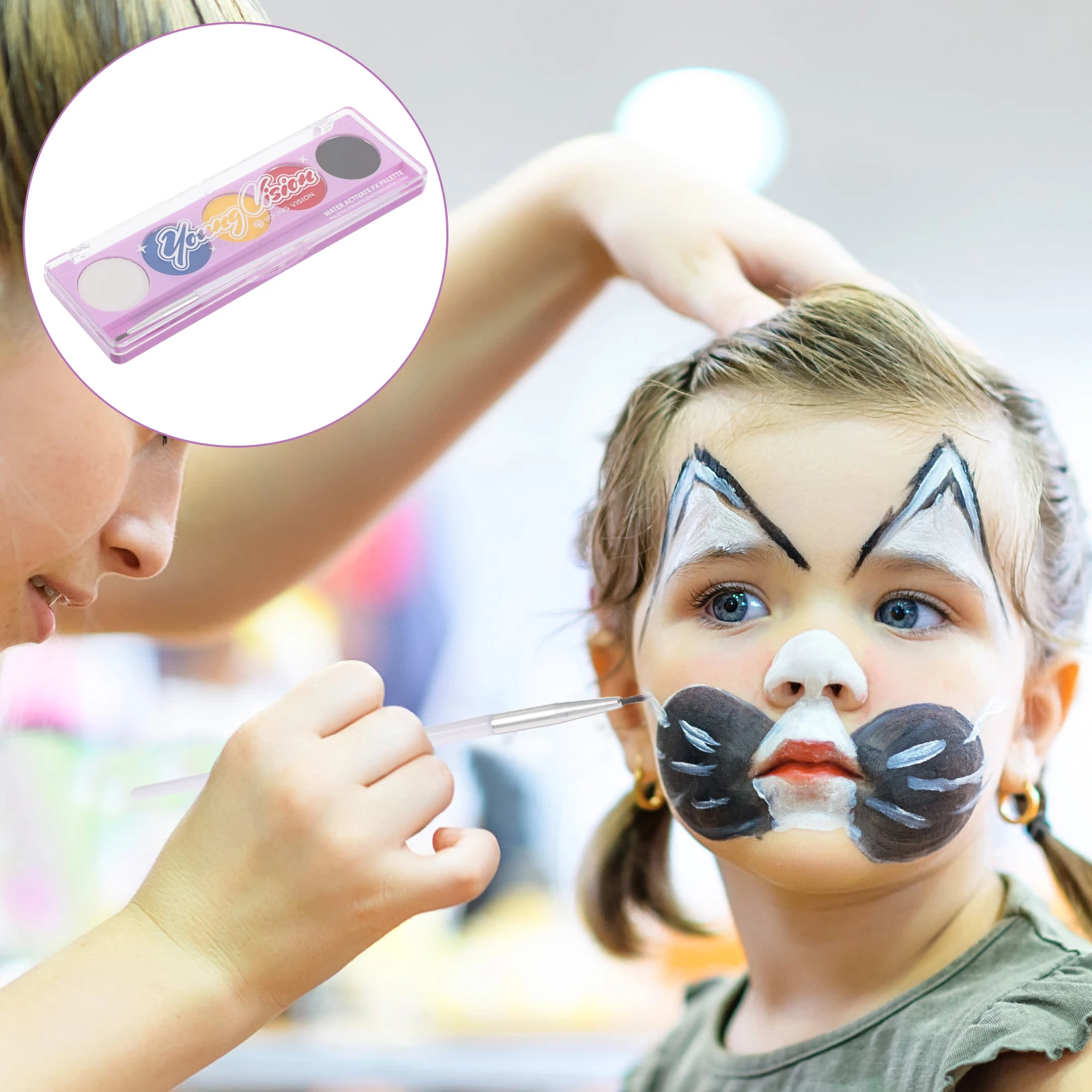 

Face Painting Cream Blacklight Water Soluble Lights Makeup Kit Plastic Color Cosmetics Palette Cosplay