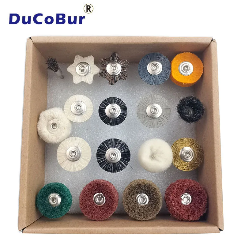 

18pcs/Box Dental Polishing Brushes Kits Technician Tool Nail Polish Artificer Ceramic Porcelain Grinding Precious Metals