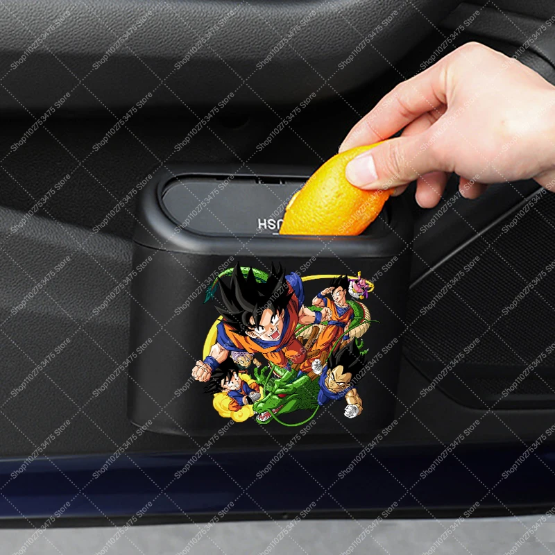 

DRAGON BALL Portable Plastic Trash Can Automotive Interior Supplies Dustbin Cartoon Cute Waste Bin Anime Fashion Container Gifts