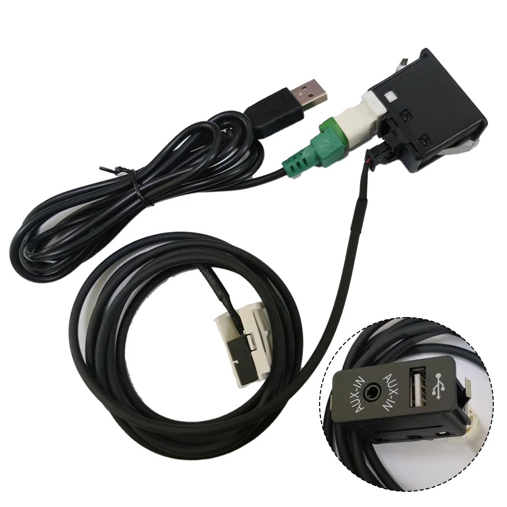 12V Car USB AUX  Input Socket Adapter Designed For CD 12PIN Interface Series For BMW CD 12PIN Interface Series.