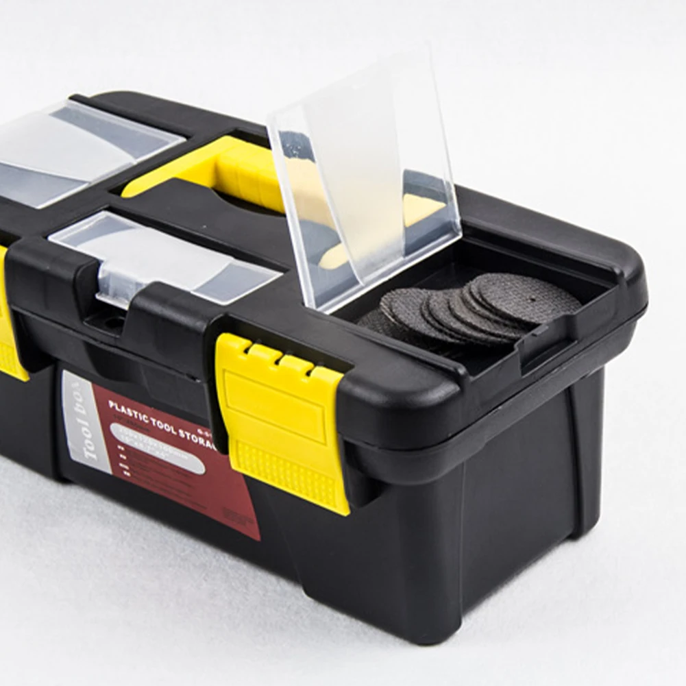 Caja de herramientas de plástico de dos capas, Mini caja de accesorios multifuncional, tornillos portátiles, juego de caja de herramientas, 1 Uds., 10 pulgadas