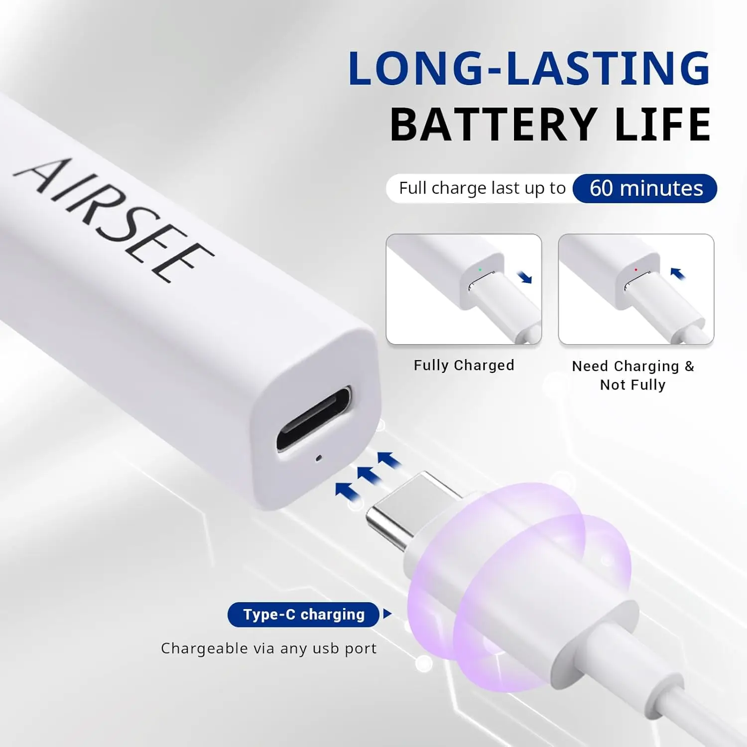 ضوء الأشعة فوق البنفسجية المحمول لأظافر الجل، مصباح أظافر قابل لإعادة الشحن مع مؤقتين، أبيض مناسب للسفر #4