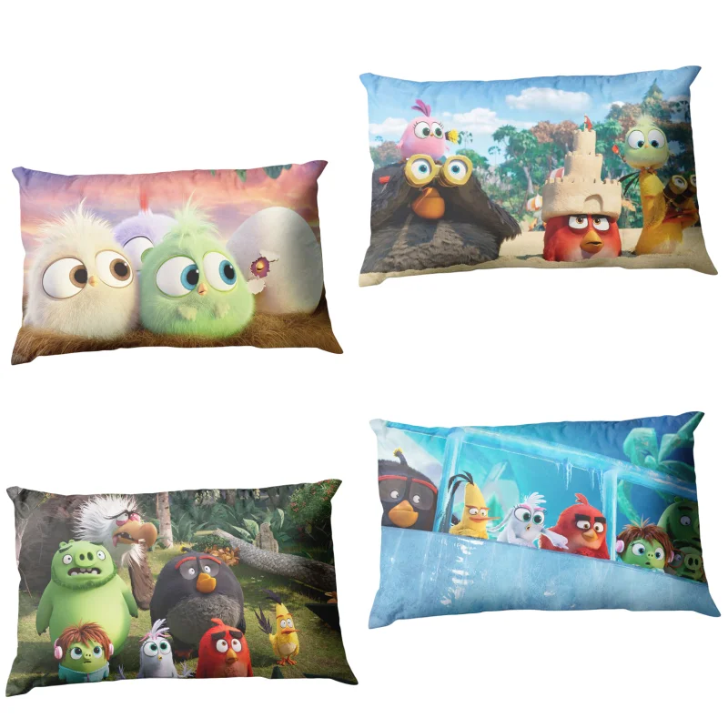 Angry Birds Red Chuck animation peripheral creative cartoon cute print home sofa car cushion removable and washable pillowcase