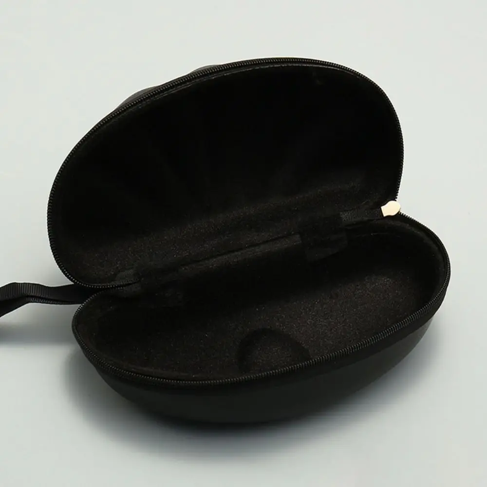 صندوق نظارات شمسية على شكل قذيفة بحبل ، حقيبة مستحضرات تجميل بسحاب ، حافظة نظارات جلدية مضادة للسقوط للفتيات ، الموضة