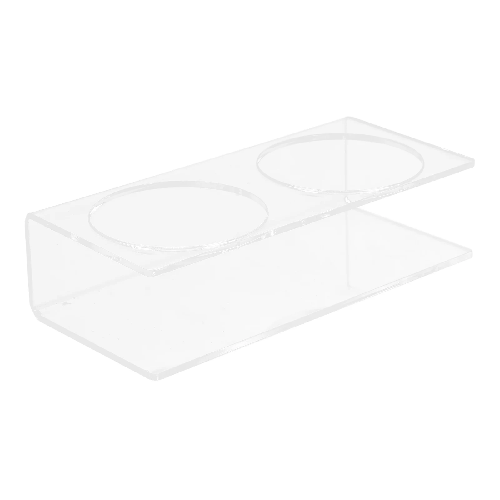 

Acrylic Water Bottle Holder 2-Slots Drink Bottle Display Stand Hotel Supermarket Home Use Beverage Rack