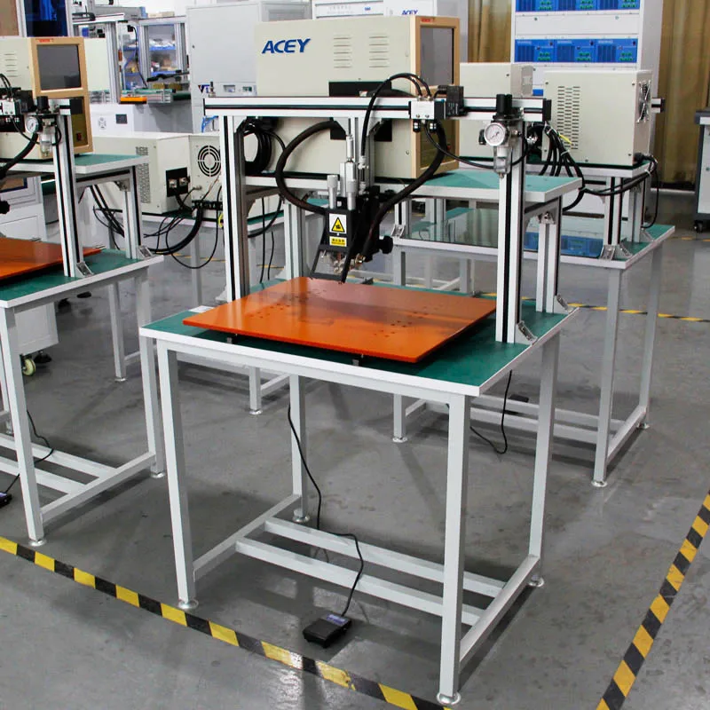 Customized High Quality 18650 Cylindrical Lithium Ion Battery Pack Spot Welder Gantry Manual Spot Welding Machine Manufacturer